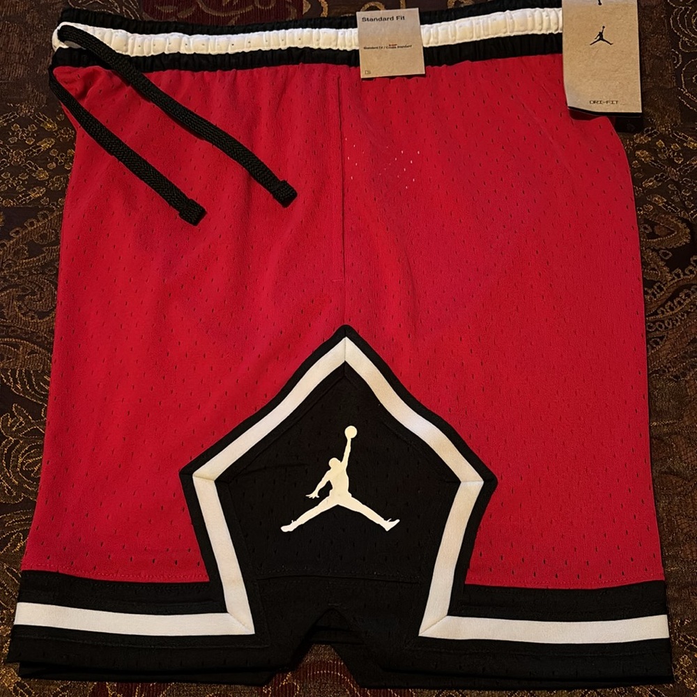 Jordan Red and Black Athletic Shorts